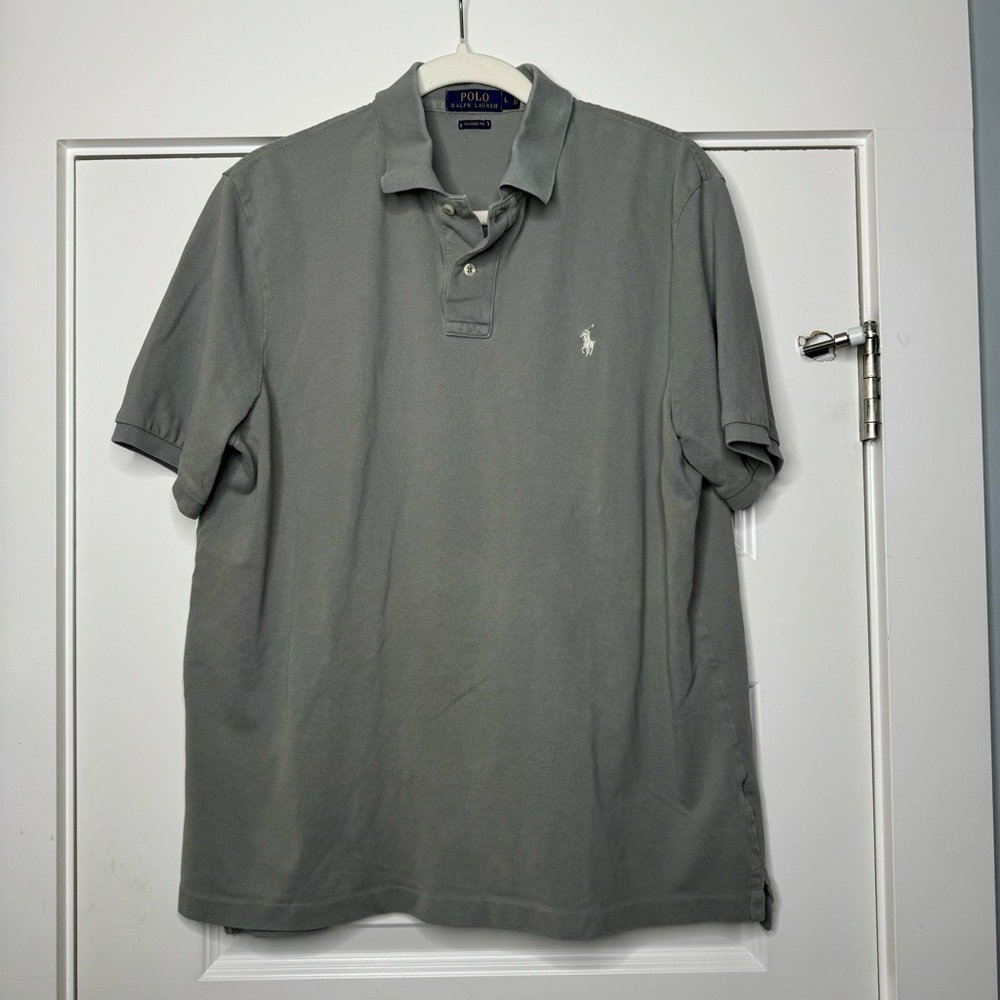Polo Ralph Lauren Gray Classic Fit Cotton Polo Men's Size Large